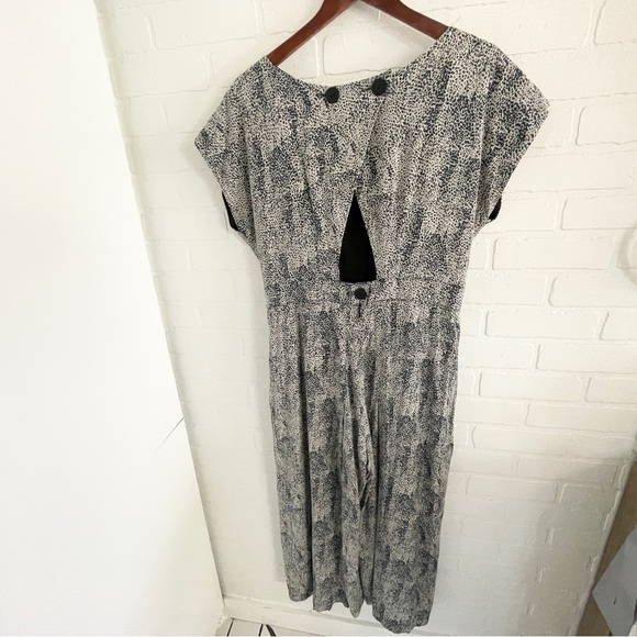 Anthropologie Annie 50 Open Back Wide Leg Drape Jumpsuit L Made in Canada - Picture 3 of 14